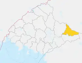 Location of Hyangsan County