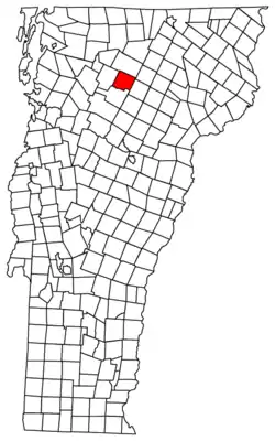 Location of Hyde Park in Vermont