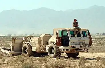 Hydrema mine clearing vehicles use flails.