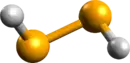 Hydrogen diselenide’s ball and stick model