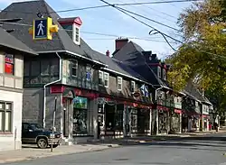 Storefronts in the Hydrostone district of Halifax