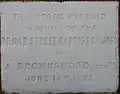 Foundation stone laid by Broad Street Baptist Church