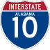 Interstate 10 marker