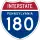 Interstate 180 marker