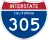 Interstate 305 marker