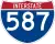 Interstate 587 marker