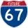 Future Interstate 67 marker