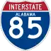 Interstate 85 marker