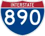 Interstate 890 marker