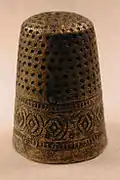 Deep drawn Nürnberg thimble. 16th century.