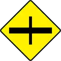 W 015Crossroads (Major Road) Ahead