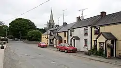 Houses and church steeple in Kilanerin