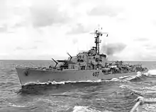 INS Eilat, ex-Royal Navy Z-class destroyer.