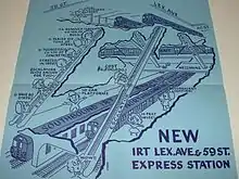 Brochure for the opening of the 59th Street express platforms