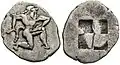 Archaic coin of Thasos, c. 500–463 BC.