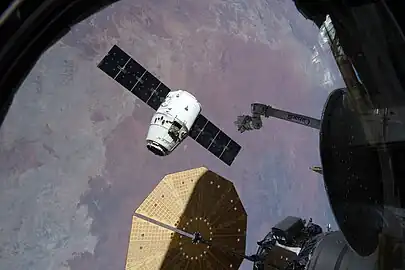 Dragon near the ISS