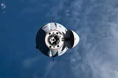 Cargo Dragon approaching the ISS