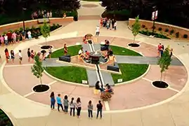 Eastburn Plaza and New University Fountain (2016)