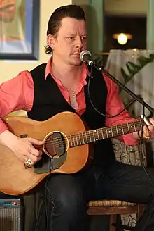 Ian Siegal playing in Szentendre, Hungary, 2009