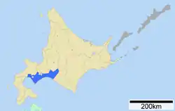Location of Iburi Subprefecture