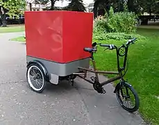An Iceni Cycles Chariot trike with aluminium box for local delivery work.