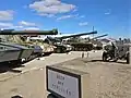 A static display of an A1IP Abrams Main Battle Tank, M578 Light Recovery Vehicle, M110 Self-Propelled Howitzer, etc.