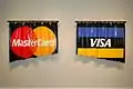 MasterCard/Visa (If it wasn't for plastic money I wouldn't have any money at all) Tyler Turkle, 2006, Poured Acrylic, 54 × 43 inches