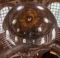 Huge reflecting ball inside the church