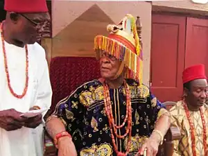 The king of Nnewi Kingdom, Igwe's palace located at Otolo