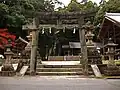 A torii at Ikoma Jinja