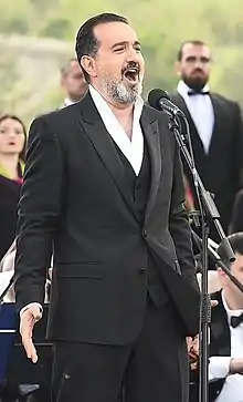 Azizov at the Khari Bulbul Music Festival in Shusha, 2021