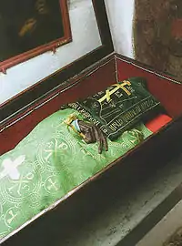 The relics of St. Elias of Murom (Ilya Muromets).
