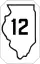 Illinois Route 12 marker