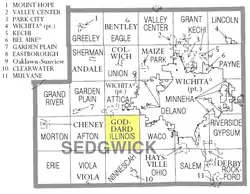 Location of Illinois Township in Sedgwick County