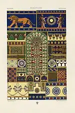 Assyrian patterns and motifs from L'Ornement Polychrome, by Albert Racinet, 1888