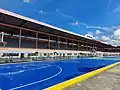 The grandstand of the sports complex