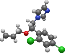 Chemical structure of enilconazole 3D