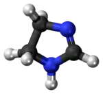 Ball-and-stick model of the imidazoline molecule