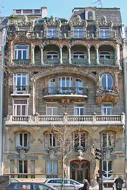 Façade of the Lavirotte Building by Jules Lavirotte, 29, avenue Rapp, Paris (1901)