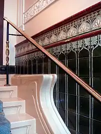 Tiles in the hallway of Allée de la Robertsau no. 56, in Strasbourg, France, designed by Frantz Lütke and Heinrich Backes (1902)