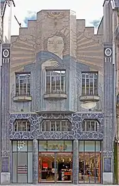 Art Deco facade, Alsace-Lorraine street (c. 1930)