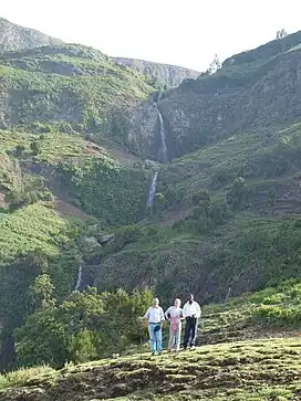 Immis, a four jump, 250m total height waterfall off the Kundudo North Face
