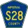 County Road S28 marker