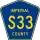 County Road S33 marker