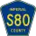 County Road S80 marker