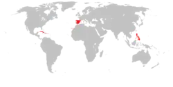 The Kingdom of Spain after the loss of its American territories.
