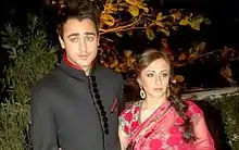 Imran Khan and Avantika Malik pose for the camera.