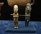 Silver and gold Inca statuettes, from the Musee D'Auch