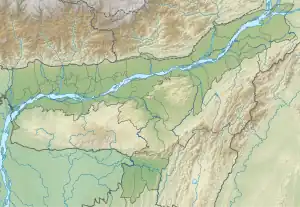 Location of the lake within Assam