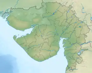 Location of lake within Gujarat